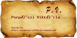 Porpáczi Viktória névjegykártya