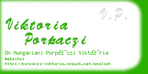 viktoria porpaczi business card